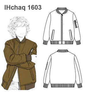 MOLDE CHAQUETA BOMBER NIÑO 1603