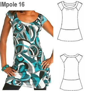 MOLDE POLERA VESTIDO NIÑA 0916