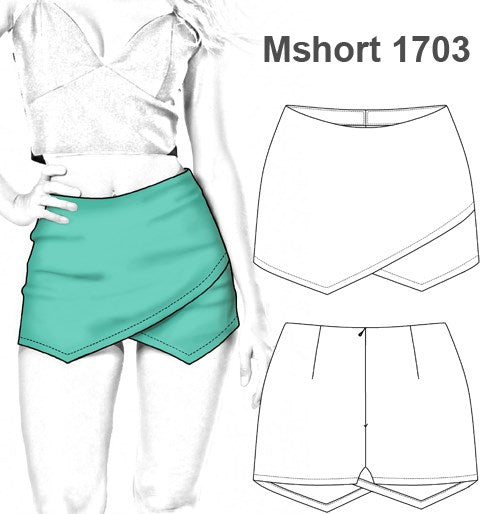 MOLDE SHORT PUNTAS MUJER 1703