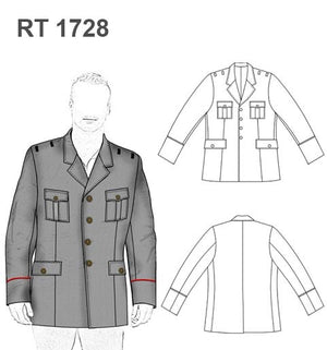 MOLDE CHAQUETA DE OFICIAL RT 1728