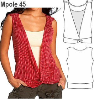MOLDE POLERA CHALECO MUJER 0945