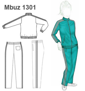 MOLDE SUDADERA / BUZO CLASICO MUJER 1301