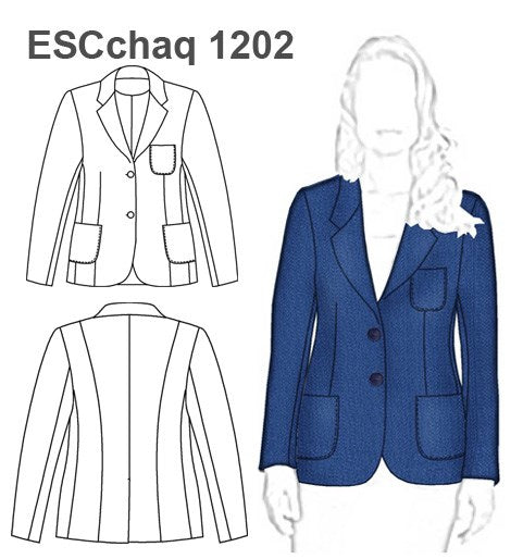 MOLDE CHAQUETA VESTON ESCOLAR 1202