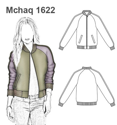 MOLDE CHAQUETA BOMBER MUJER 1622