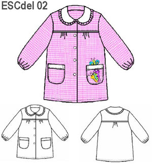 MOLDE DELANTAL PARVULO ESCOLAR 0902