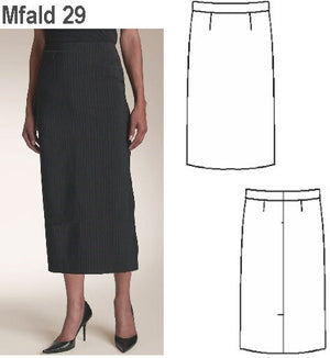 MOLDE FALDA RECTA MUJER 0929