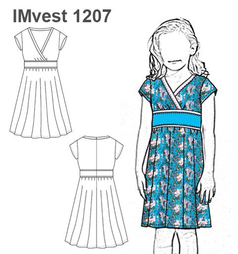 MOLDE VESTIDO TABLAS NIÑA 1207