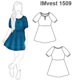 MOLDE VESTIDO EVASE NIÑA 1509
