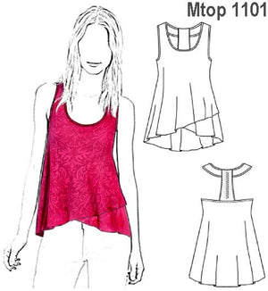 MOLDE TOP ASIMETRICO MUJER 1101