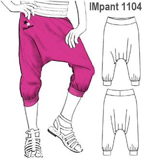 MOLDE PANTALON HAREM NIÑA 1104