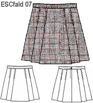 MOLDE FALDA TABLAS ESCOLAR 0907