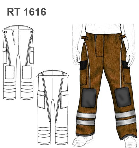 MOLDE PANTALON BOMBERO RT 1616