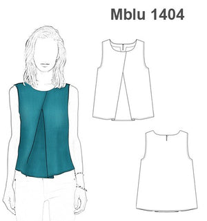 MOLDE BLUSA SIN MANGAS MUJER 1404