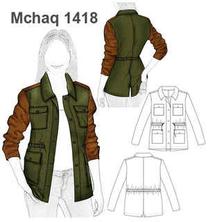 MOLDE CHAQUETA CAZADORA MUJER 1418
