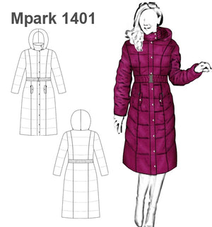 MOLDE PARKA LARGA MUJER 1401