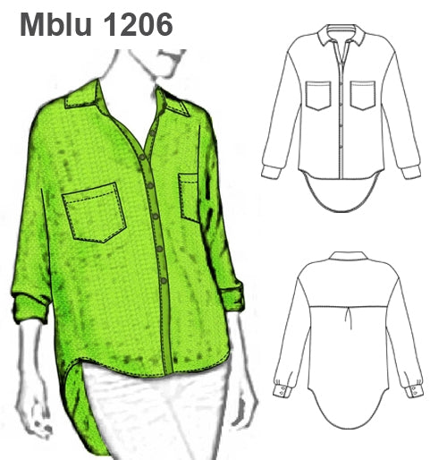 MOLDE BLUSA CAMISA MUJER 1206