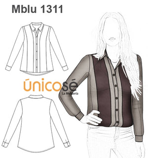 MOLDE BLUSA CAMISA MUJER 1311