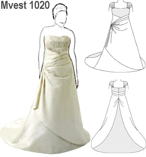 MOLDE VESTIDO NOVIA 1020