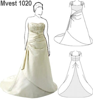 MOLDE VESTIDO NOVIA 1020