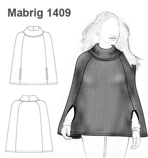 MOLDE ABRIGO CAPA PONCHO MUJER 1409