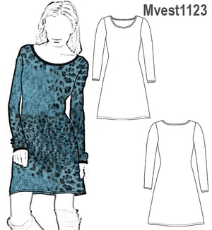 MOLDE VESTIDO ELASTICADO MUJER 1123