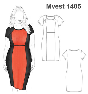 MOLDE VESTIDO AJUSTADO MUJER 1405