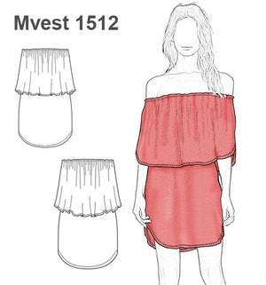 MOLDE VESTIDO STRAPLESS MUJER 1512