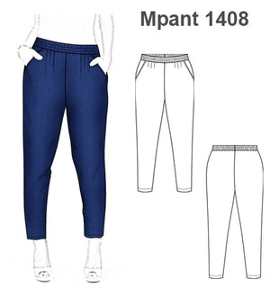 MOLDE PANTALON BOMBACHO MUJER 1408