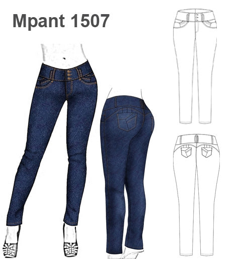 MOLDE PANTALON PUSH UP MUJER 1507