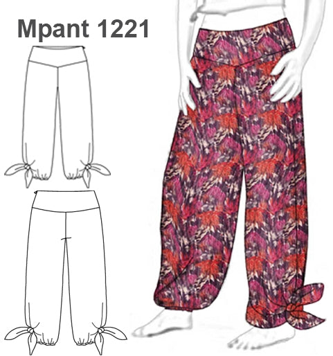 MOLDE PANTALON BOMBACHO MUJER 1221