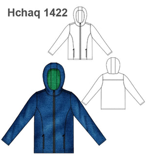 MOLDE CHAQUETA CAPUCHÓN HOMBRE 1422