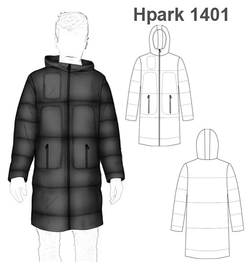 MOLDE PARKA LARGA HOMBRE 1401