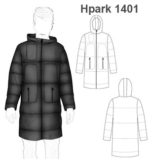 MOLDE PARKA LARGA HOMBRE 1401