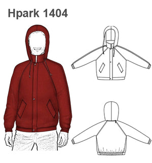 MOLDE PARKA MANGA RAGLAN HOMBRE 1404