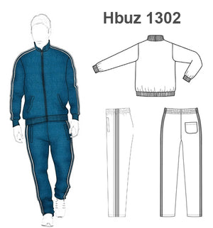 MOLDE SUDADERA / BUZO SEMI PITILLO HOMBRE 1302