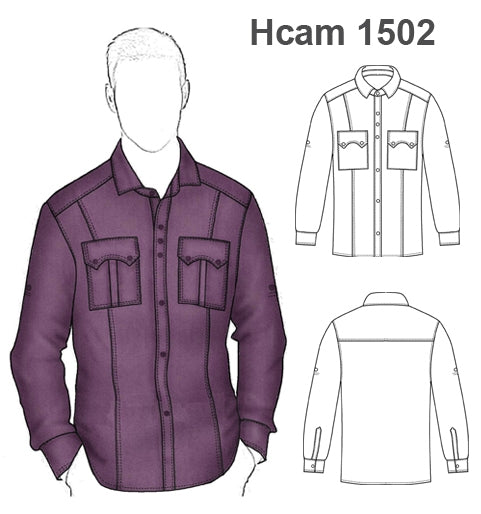 MOLDE CAMISA AJUSTADA HOMBRE 1502