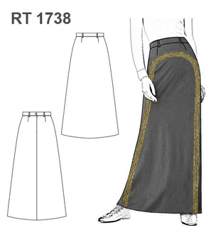 MOLDE FALDA CHARRA RT 1738