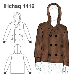 MOLDE CHAQUETA CON CAPUCHÓN NIÑO 1416