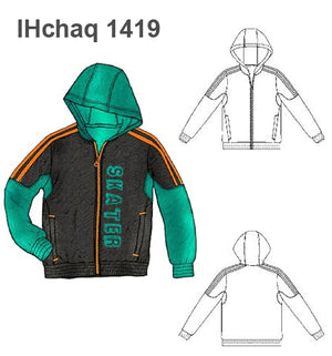 MOLDE CHAQUETA CAPUCHÓN NIÑO 1419