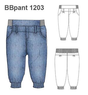 MOLDE PANTALON BOMBACHO BEBE 1203