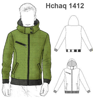 MOLDE CHAQUETA CAPUCHÓN HOMBRE 1412