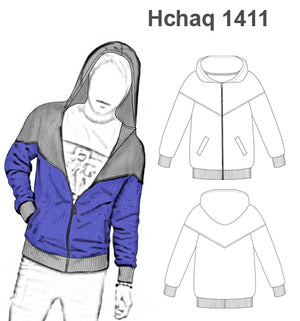 MOLDE CHAQUETA CAPUCHÓN HOMBRE 1411