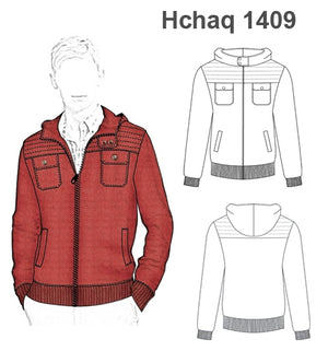 MOLDE CHAQUETA CAPUCHÓN HOMBRE 1409
