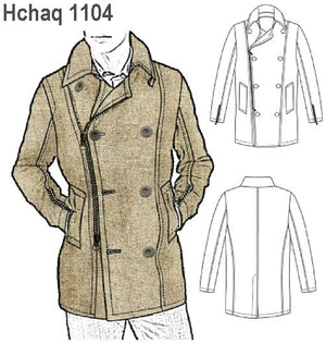 MOLDE CHAQUETA CRUZADA HOMBRE 1104