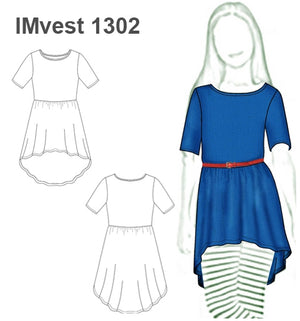 MOLDE VESTIDO MULLET NIÑA 1302