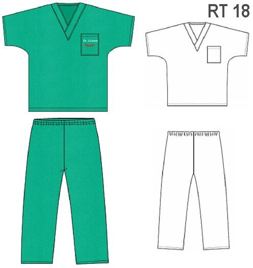 MOLDE TRAJE PABELLON MEDICO RT 0918