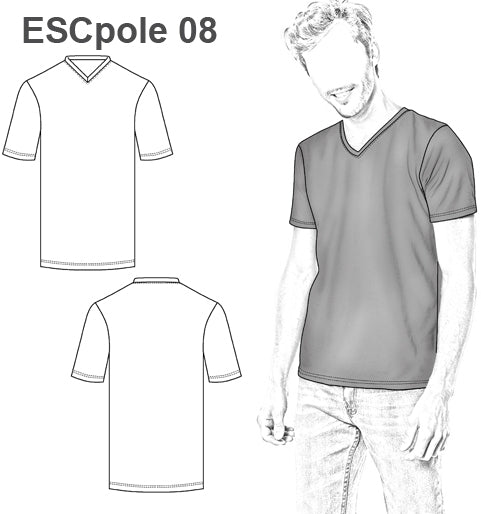 MOLDE POLERA  BASICA ESCOLAR 0908