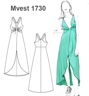 MOLDE VESTIDO LARGO MUJER 1730