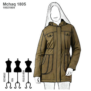 MOLDE CHAQUETA PESPUNTES MUJER 1805