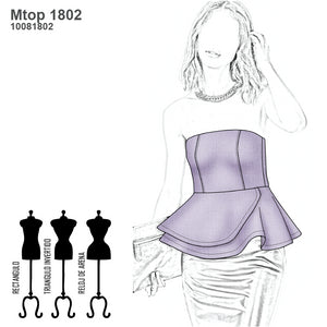 MOLDE TOP PEPLUM MUJER 1802